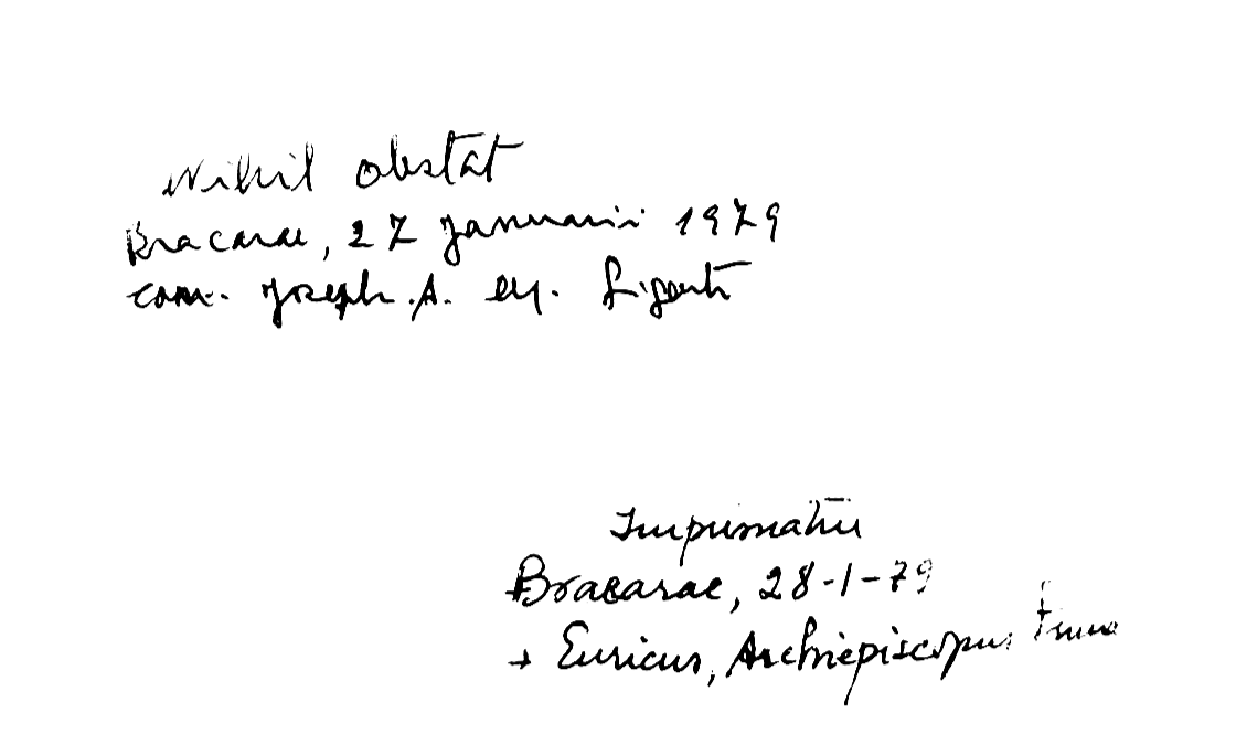 Nihil Obstat 1979